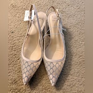 a new day Women's Gigi Embellished Pointed Slingback Flats — Blush